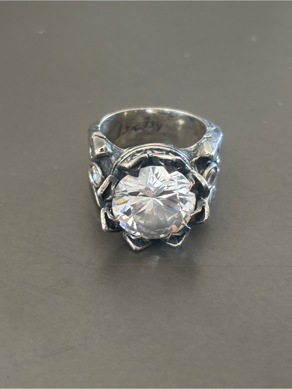 King Baby Studio 13MM CROWN RING W/ CZ
